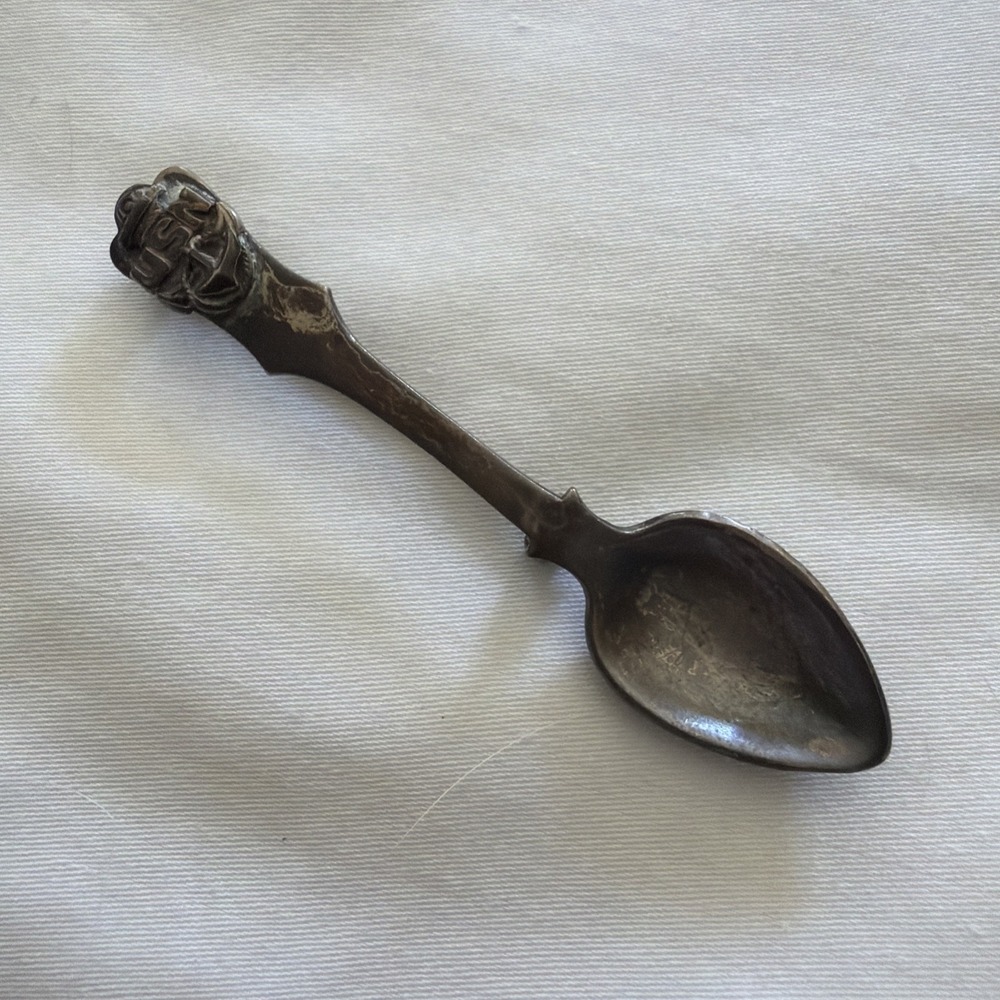 Vintage Sterling Silver USN U.S. Navy Military Mini Spoon Sweetheart Brooch Pin
